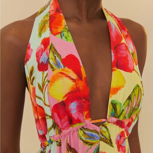 FARM Rio Multicolor Floral Halter Dress - Picture 3 of 7